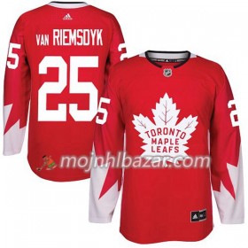Dresovi Toronto Maple Leafs James Van Riemsdyk 25 Adidas 2017-2018 Crvena Alternate Authentic - Muške
